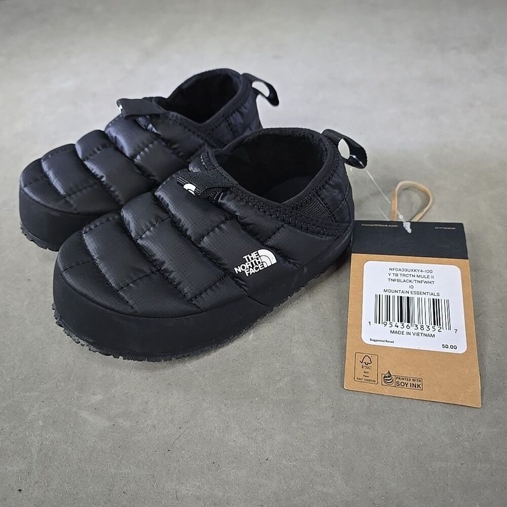 The North Face Youth Thermoball Traction Mule II Black Sz US10 EU27 Slip On Shoe